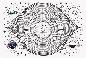 Celestial galaxy tattoo idea