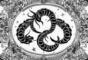 Horoscope signs scorpio and leo mix tattoo idea