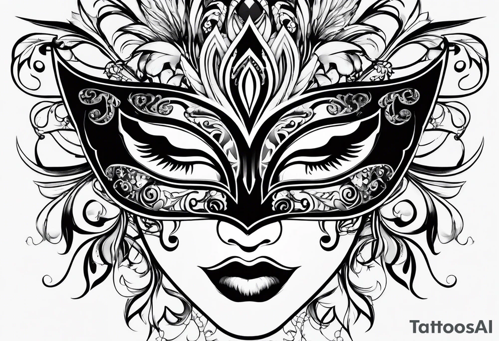masquerade ball tattoo idea