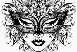 masquerade ball tattoo idea