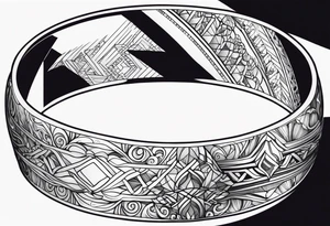 Wrap around the wrist. Look like a bracelet. Incorporate the names Caitlyn Shannon Jacob Walker tattoo idea