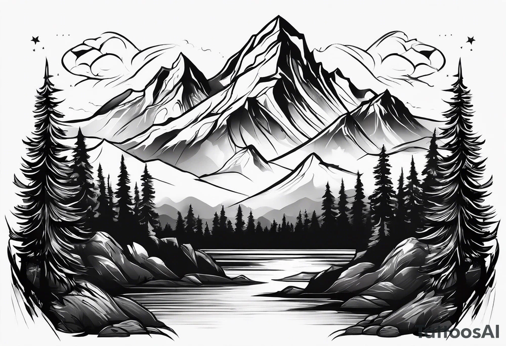 mountains tattoo idea