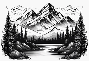 mountains tattoo idea
