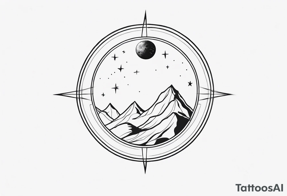 sacred moon tattoo idea
