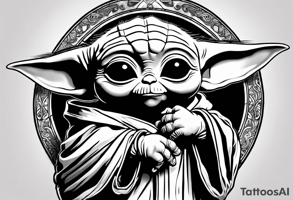 Baby yoda tattoo idea