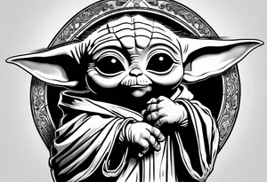 Baby yoda tattoo idea