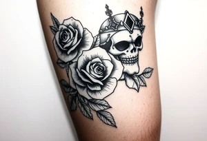 Roses tattoo and gods looking over tattoo idea