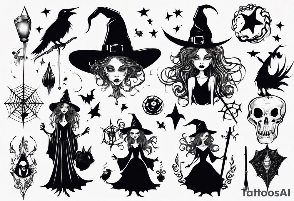 witch tattoo idea