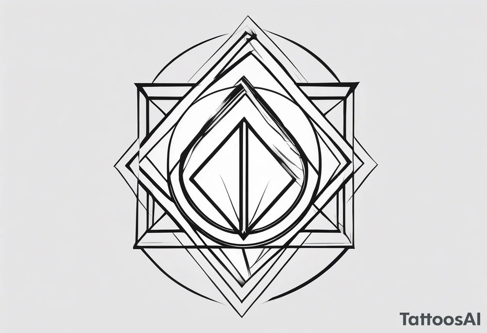 Sobriety symbol in minimalistic artistic Version tattoo idea