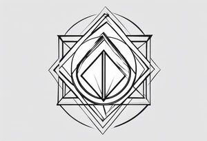 Sobriety symbol in minimalistic artistic Version tattoo idea