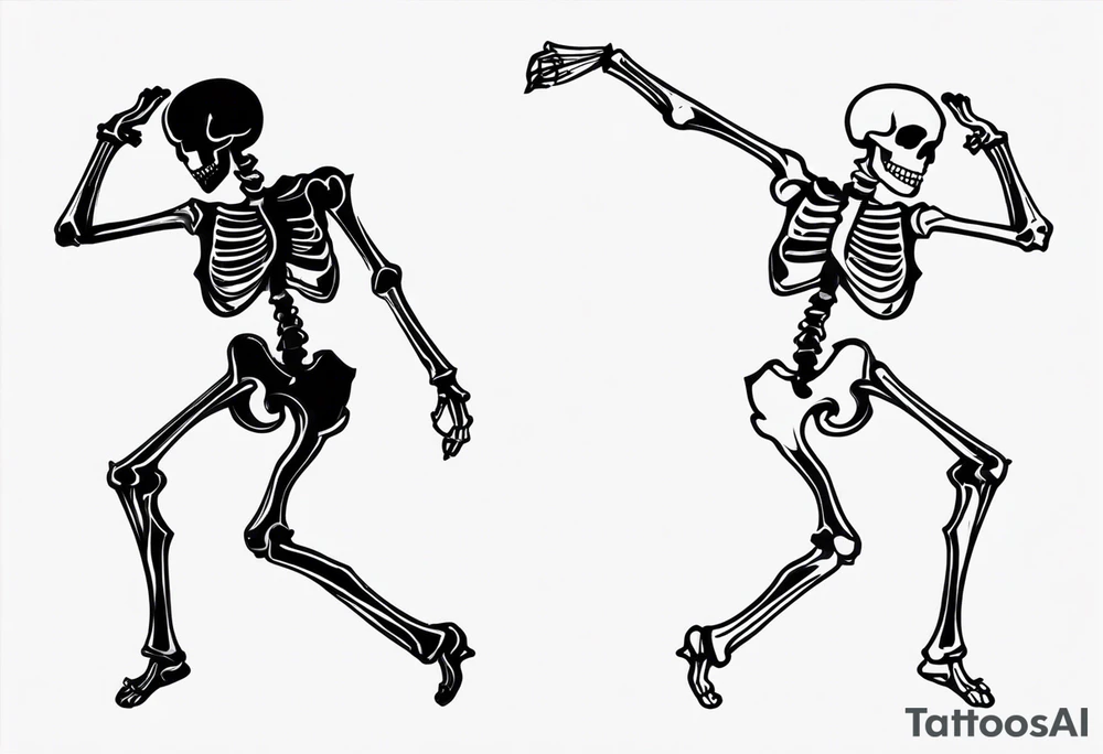 Skeleton Dancing tattoo idea