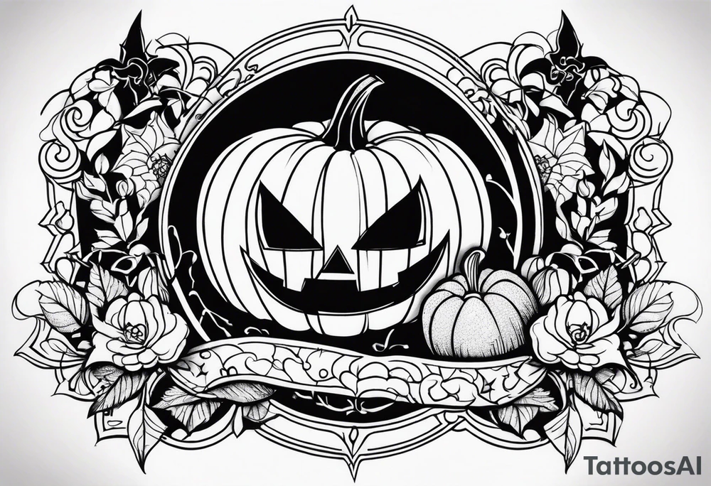 Halloween decor tattoo idea