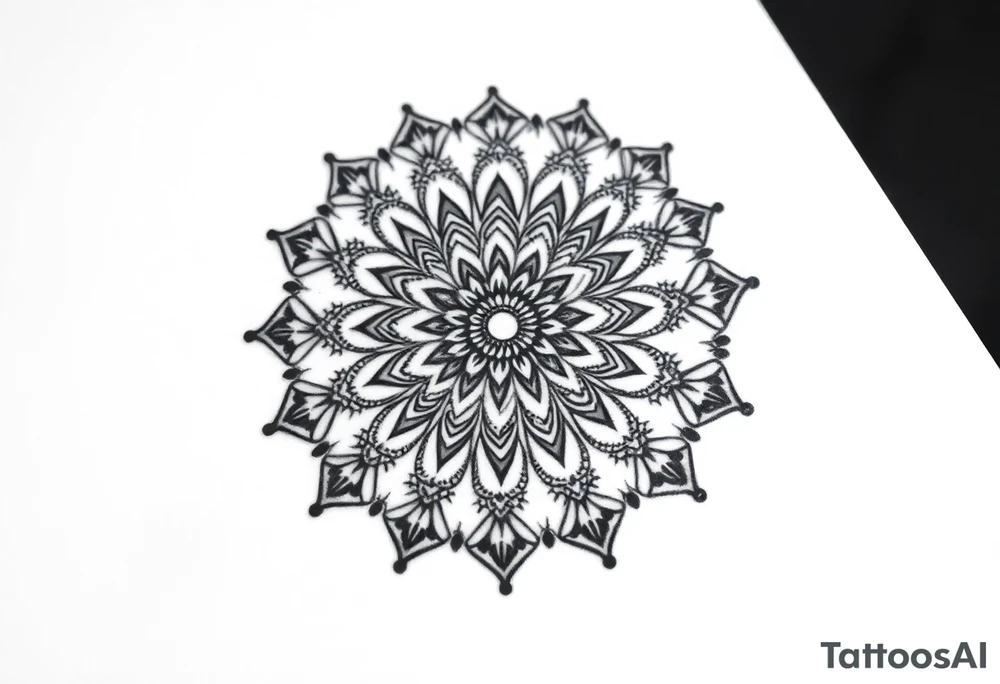 mandala with variation tattoo idea