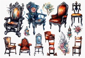 a chair person hybrid tattoo idea