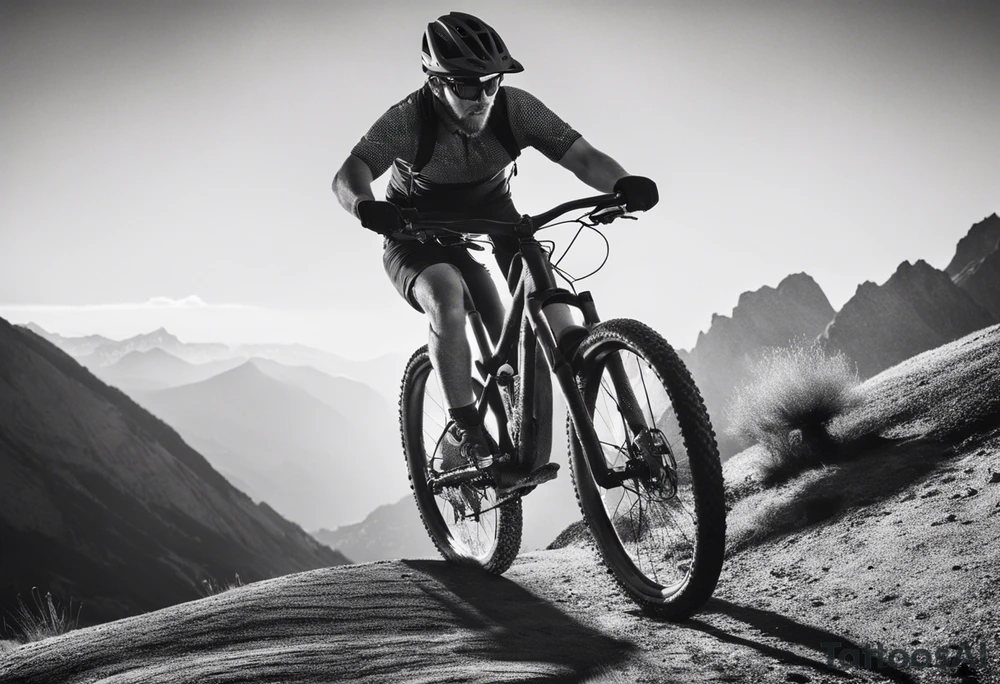 mountain bike tattoo idea