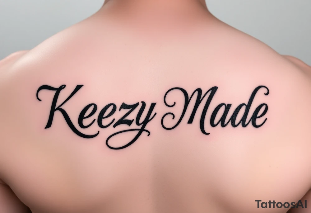 letters only fancy twisted and intertwined through one another (KeezY MadE ) almost like one line tattoo idea