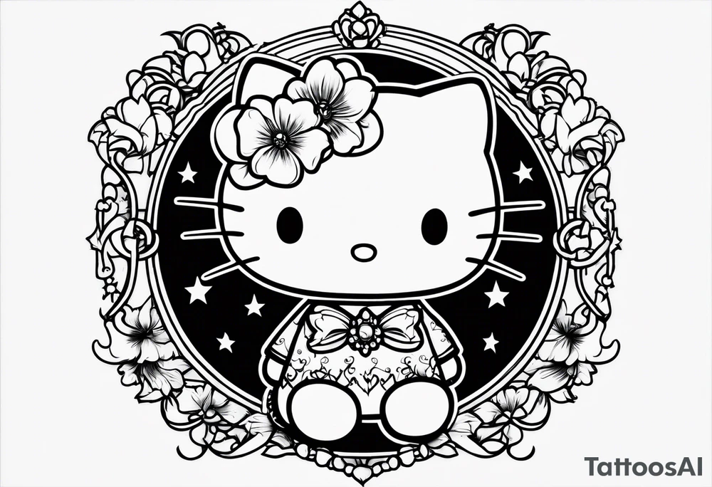 Hello kitty horor tattoo idea