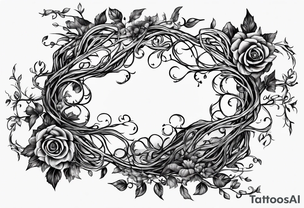long decaying vines tattoo idea