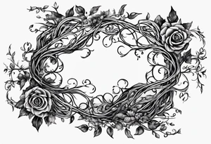 long decaying vines tattoo idea
