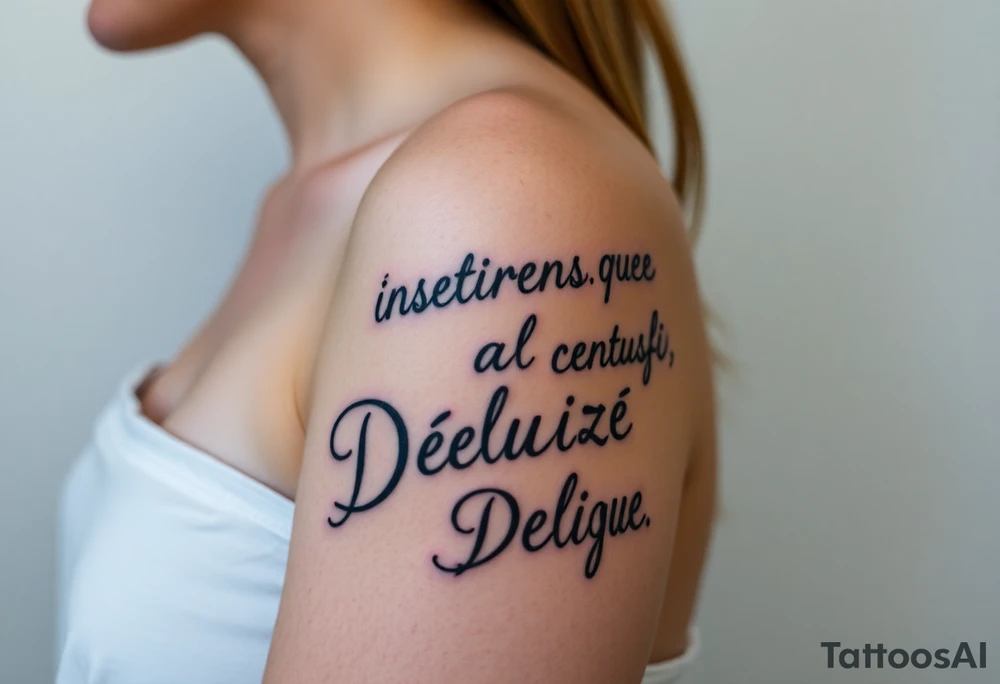 uma tatuagem que expresse a filosofia de Deleuze tattoo idea