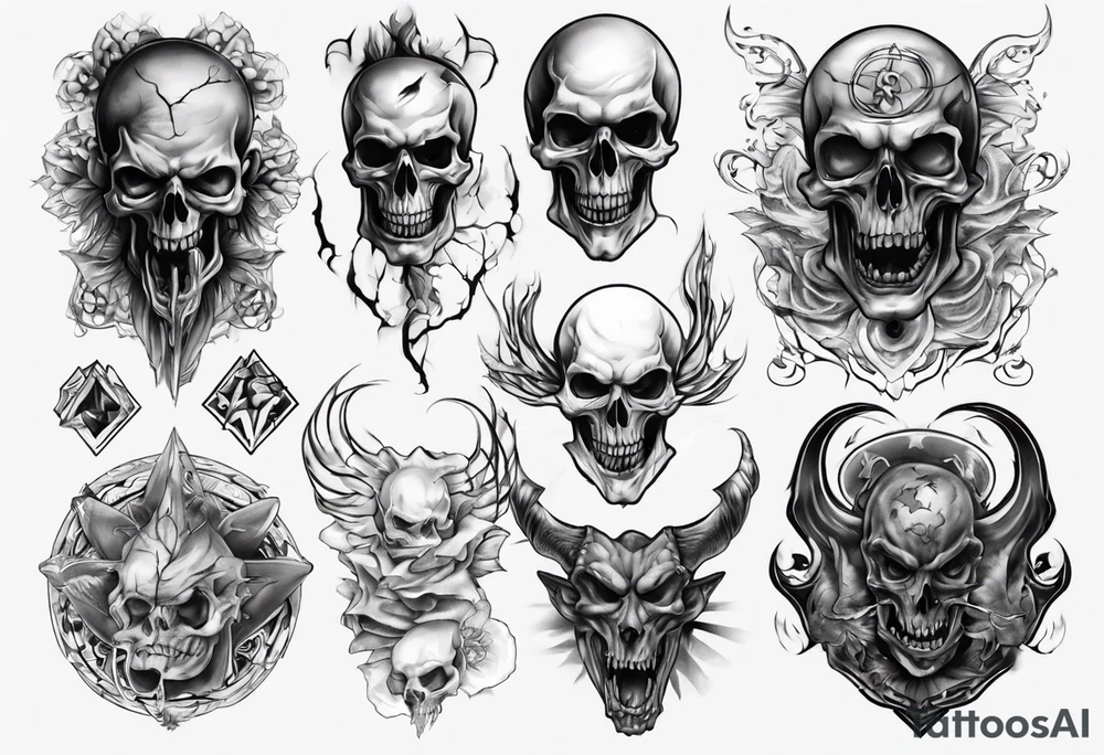 evil realism tattoo idea