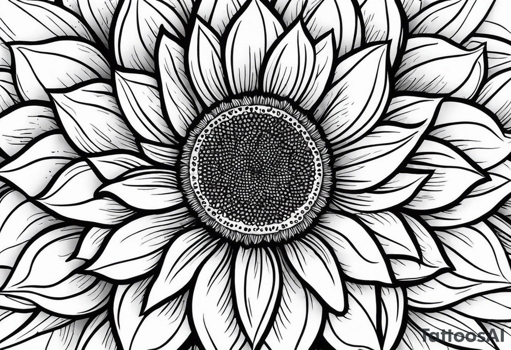 a sunflower tattoo idea