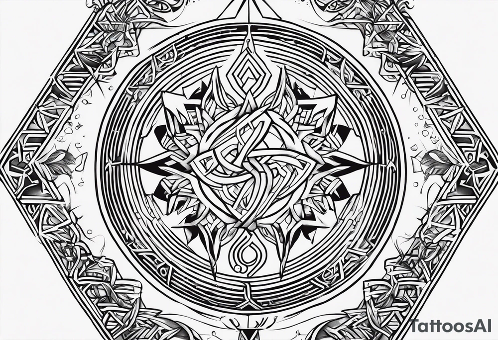 Slavic runes tattoo idea