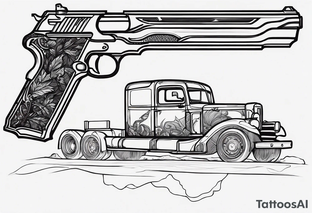 Hunting/trucks/guns tattoo idea