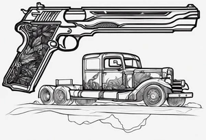 Hunting/trucks/guns tattoo idea