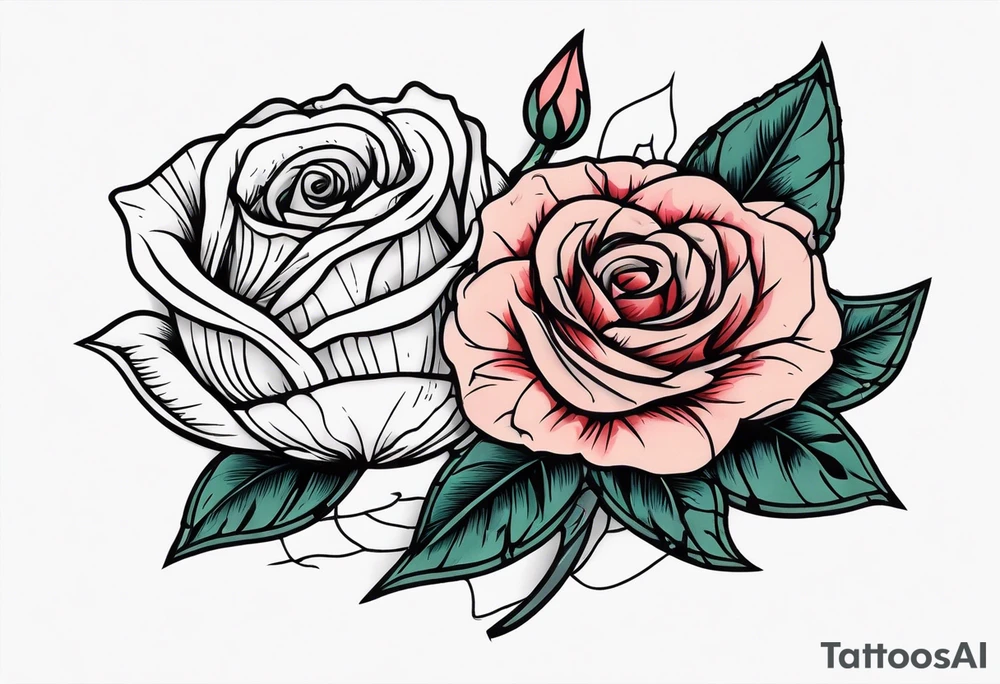 Messer mit Stacheldraht und Rose tattoo idea