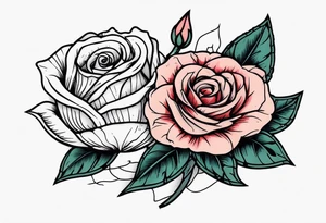 Messer mit Stacheldraht und Rose tattoo idea