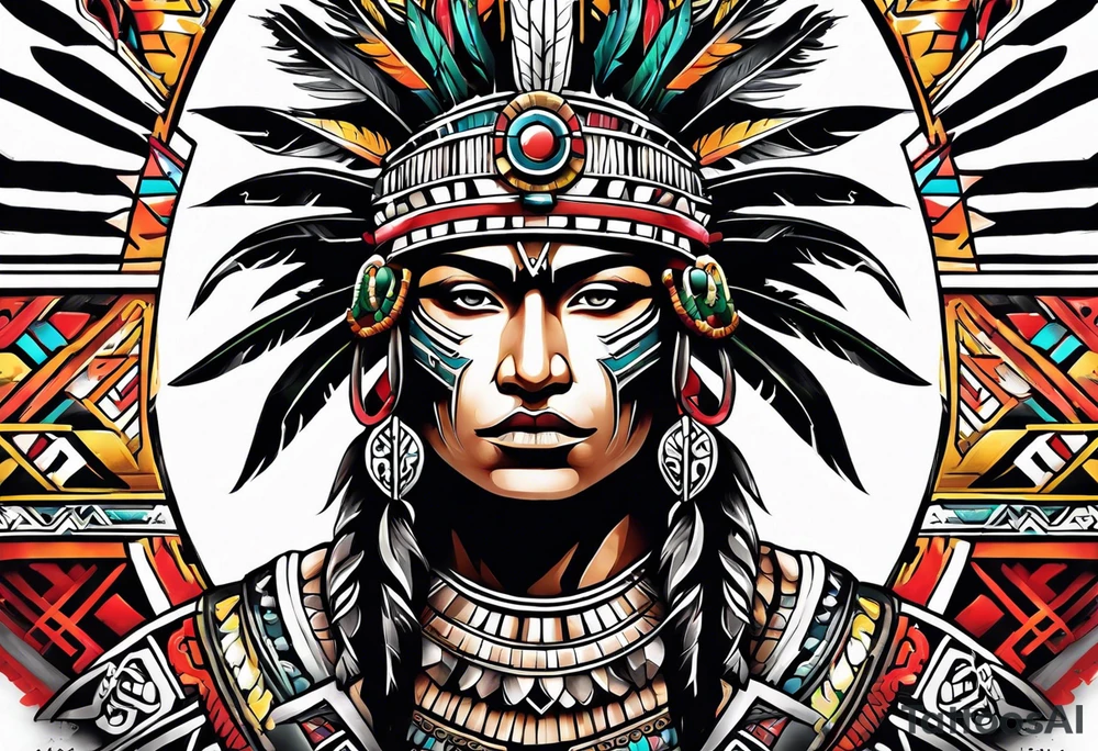 Aztec warrior tattoo idea