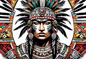 Aztec warrior tattoo idea