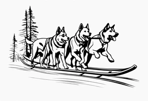 dog sled tattoo idea