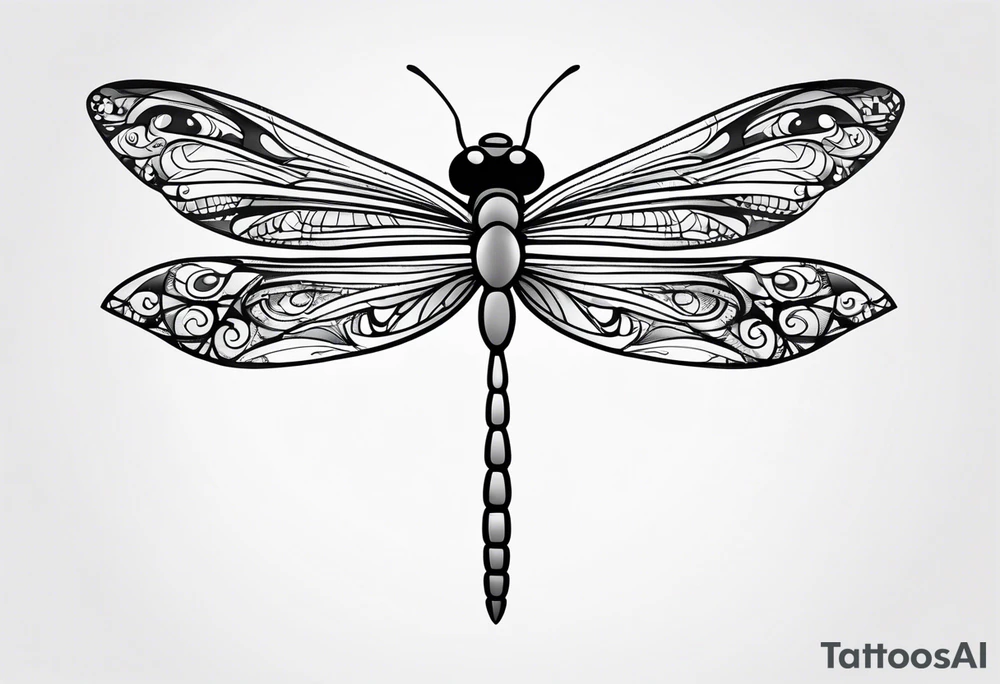 dragonfly simplistic tattoo idea