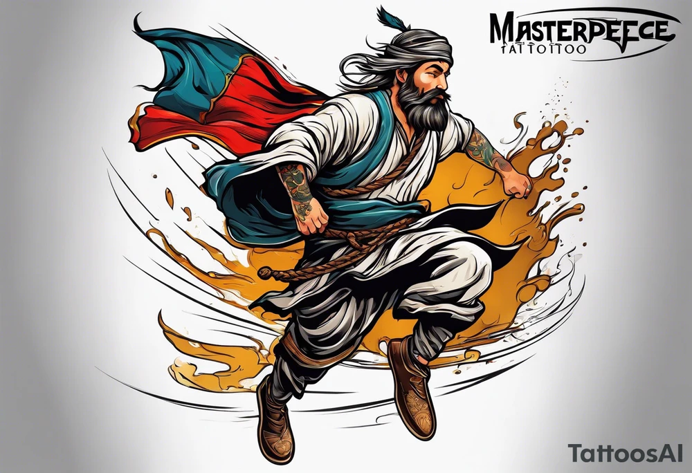 leaping peasant tattoo idea