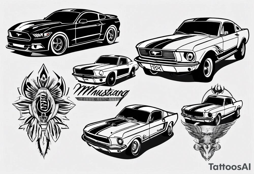 ford mustang tattoo idea