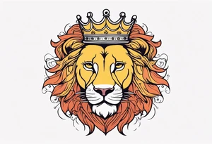 lion with crown on head


vintage tattoo style old school traditional bold color simple with flowers surrounded tattoo idea