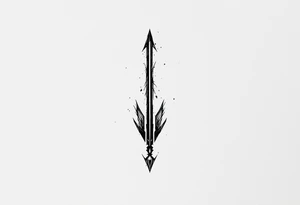 one  arrow  that look down tattoo idea