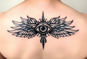 Evil eyes and eye of Horus tattoo idea