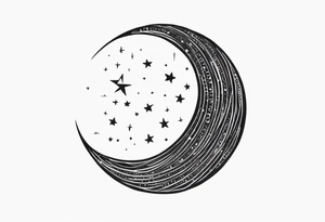 a moon with words that say dancing in the moonlight tattoo idea