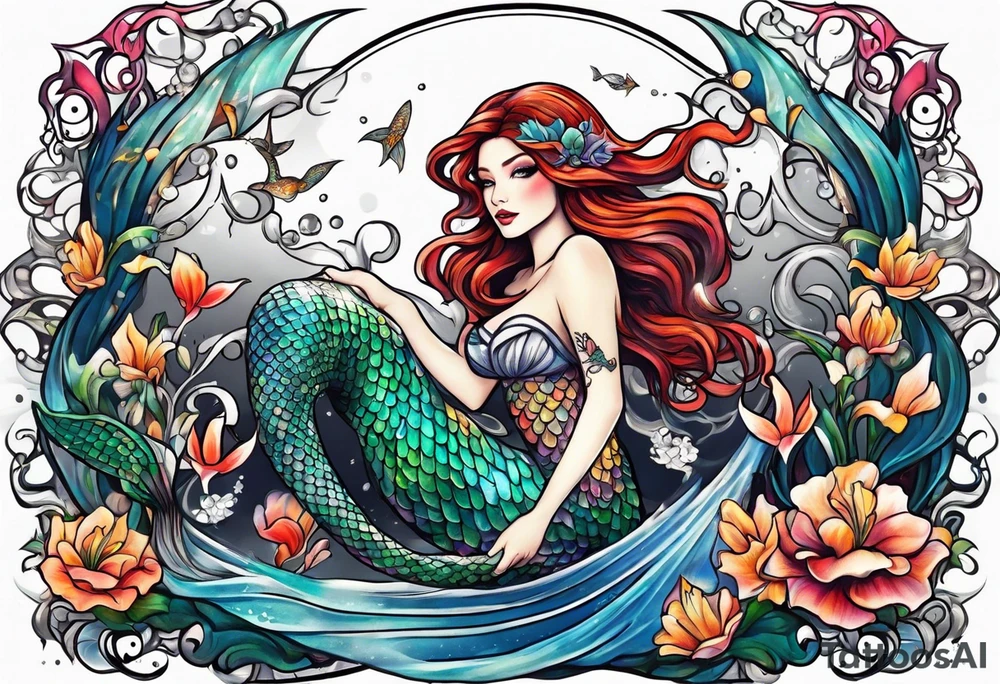 Mermaid tattoo idea