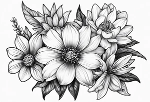 Small July birth flower tattoo idea
