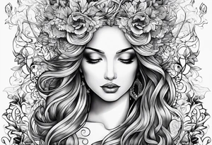 Abstract Chery flovers tattoo idea