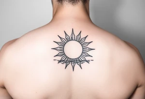 Sun on the water line simple tattoo tattoo idea