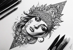 upside down broken sword tattoo idea