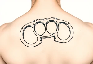 brass knuckles gangster vibe tattoo idea
