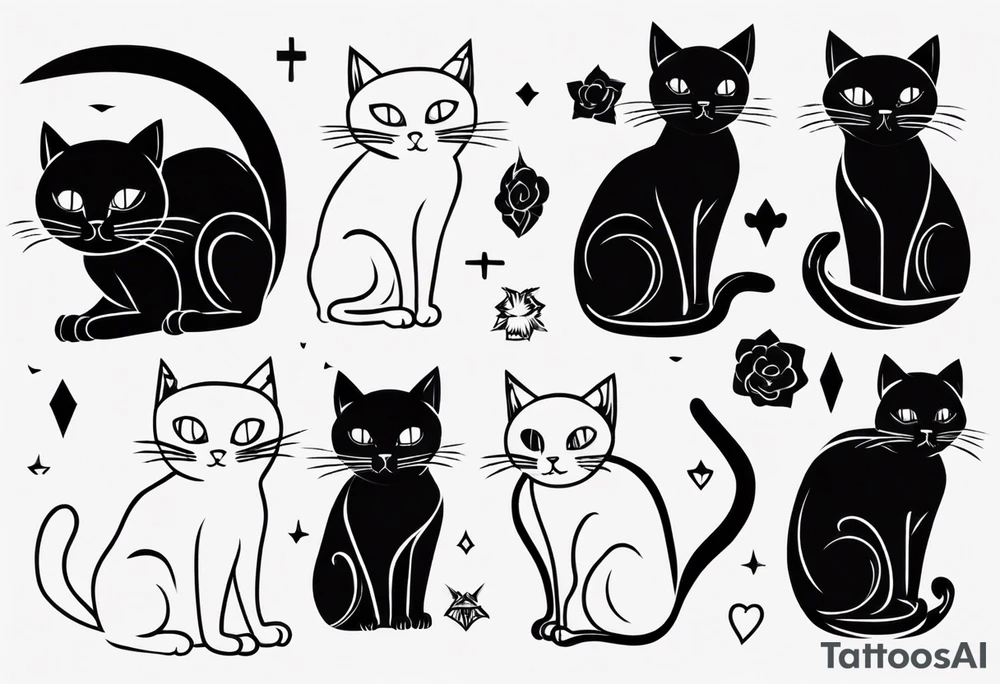 a black cat tattoo idea