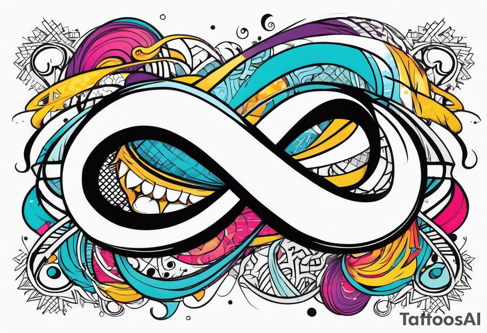 The words “Even If” and infinity symbol tattoo idea