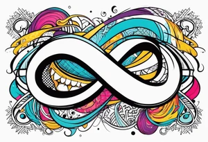 The words “Even If” and infinity symbol tattoo idea